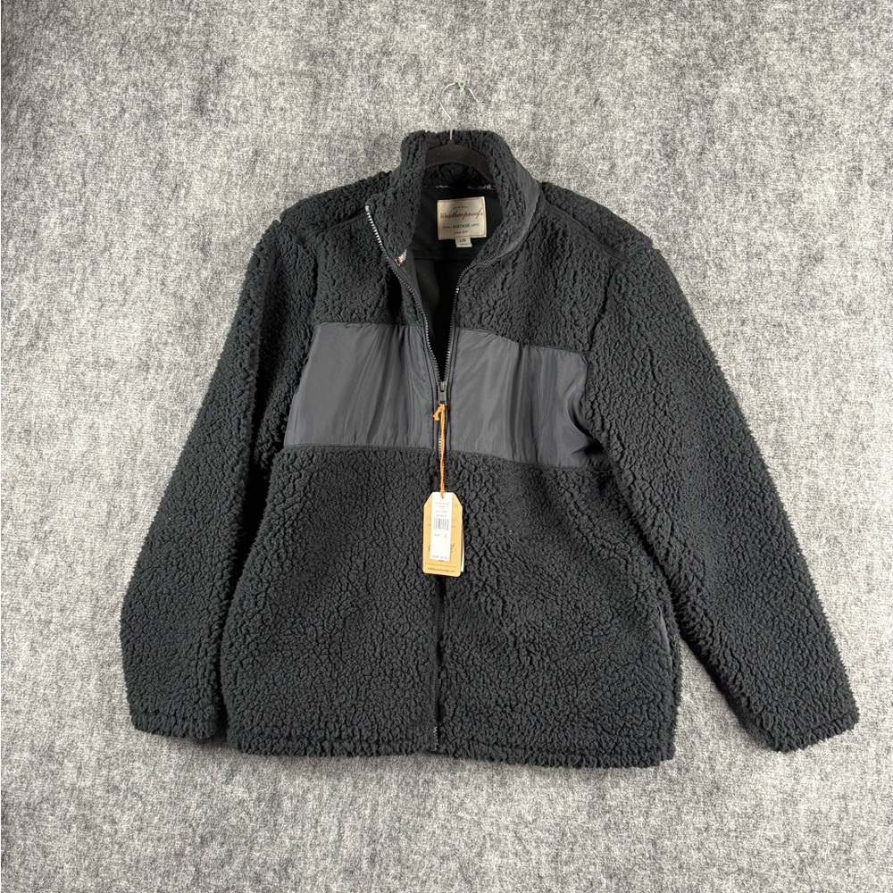 Weatherproof Vintage Sherpa Fleece Jacket Men’s L Anthracite Full Zip NWT